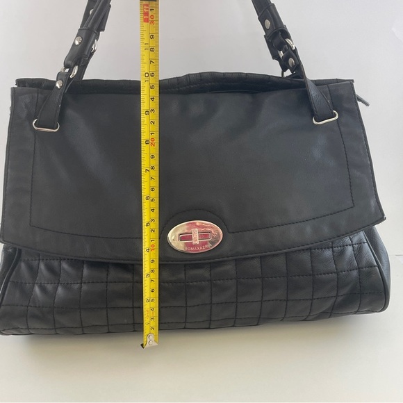 BCBGMaxAzria Black Shoulder Bag with Gold Hardware - Picture 6 of 15